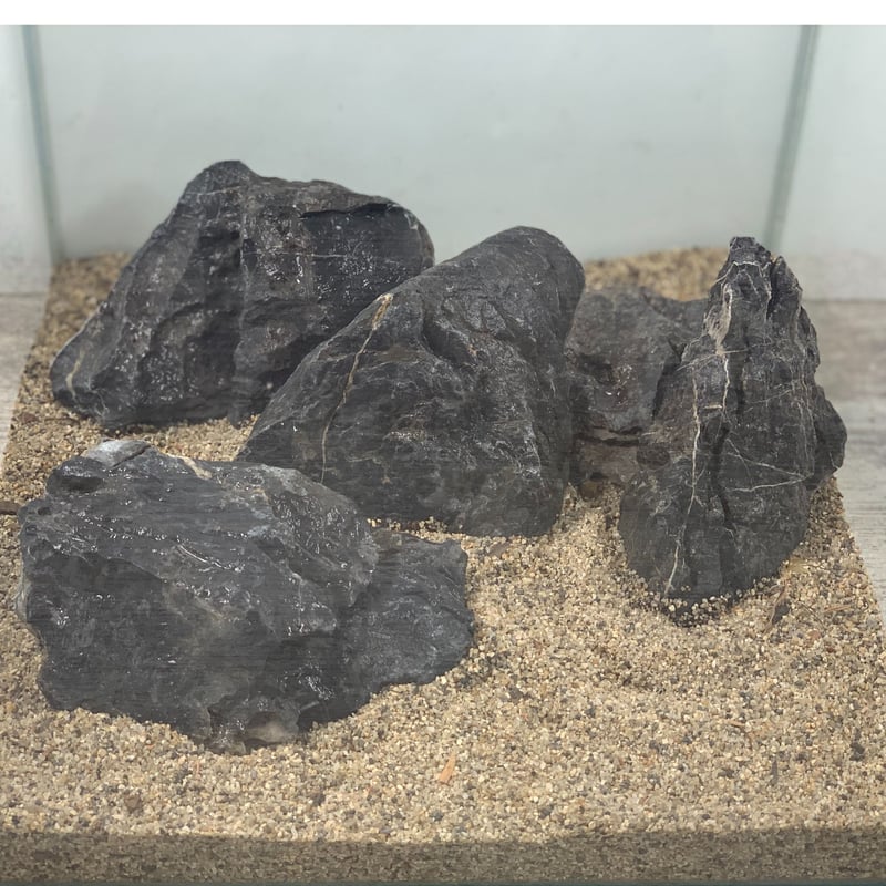流木3点青龍石3点セット 流木3点青龍石3点セット 青龍石・大小MIX （大3kg＋ミニ1kg）