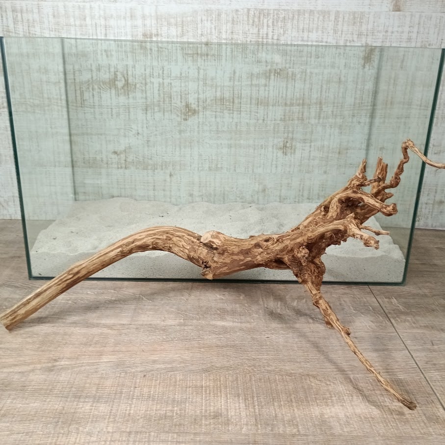 流木 うねうね系ロング　59cm 超お買い得ロングネシア流木 ブラウンタイプ 1点ものNo.1822【W約 59cm