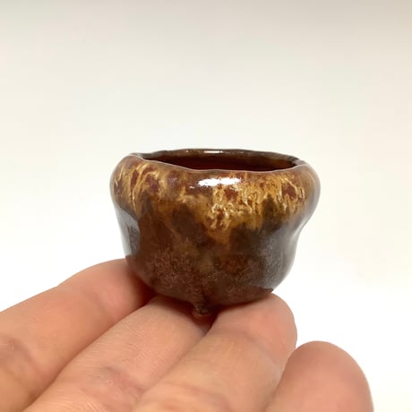 ミニ豆盆栽鉢　玉木啓子造   No.34　【サイズ40mm以下】１点もの現物撮影