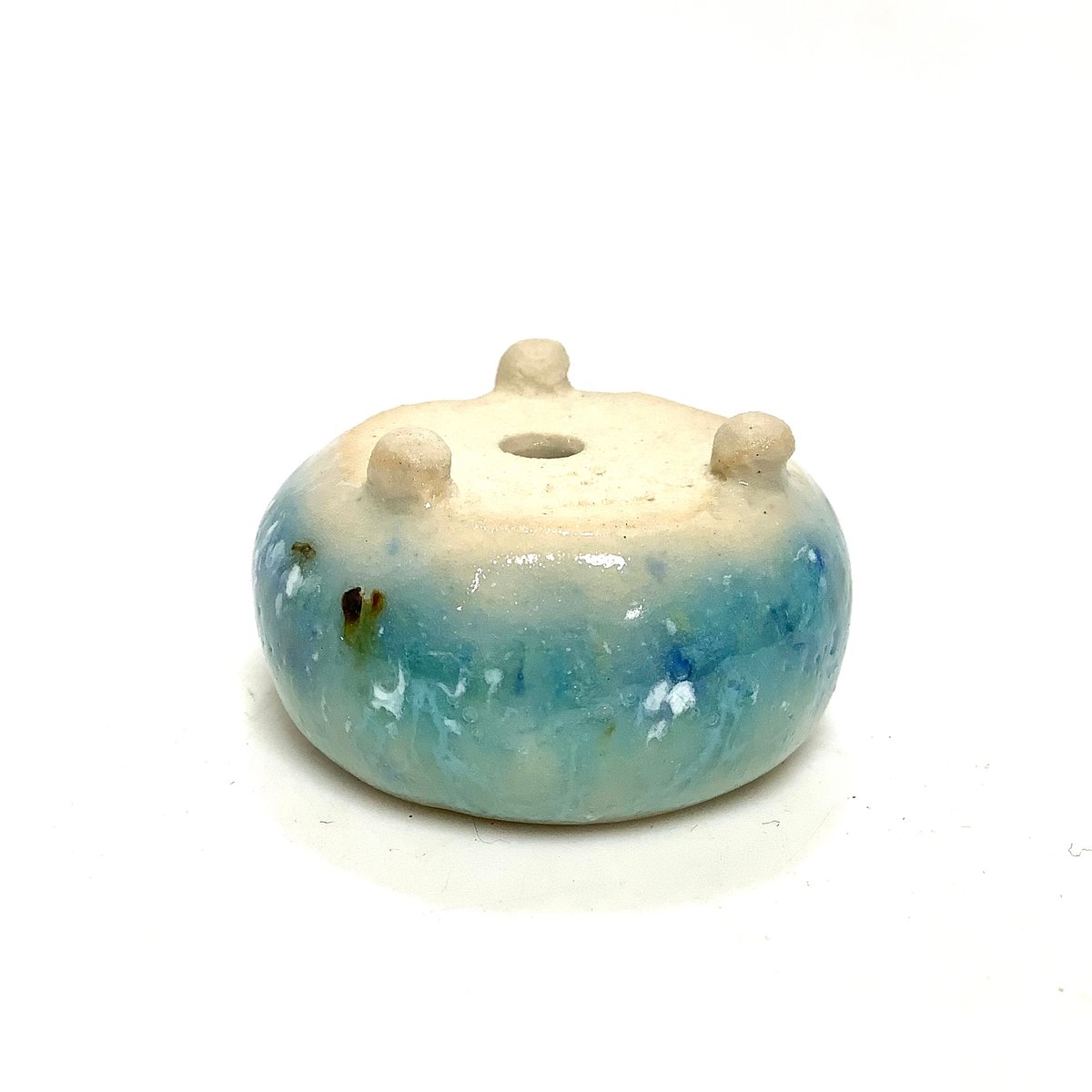 美芸　盆栽鉢　丸　青 fit=scale-down,w=1200