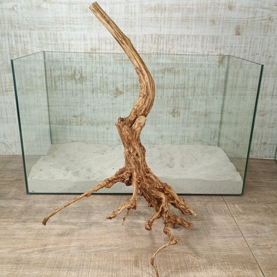 流木 うねうね系ロング　59cm 超お買い得ロングネシア流木 ブラウンタイプ 1点ものNo.1822【W約 59cm