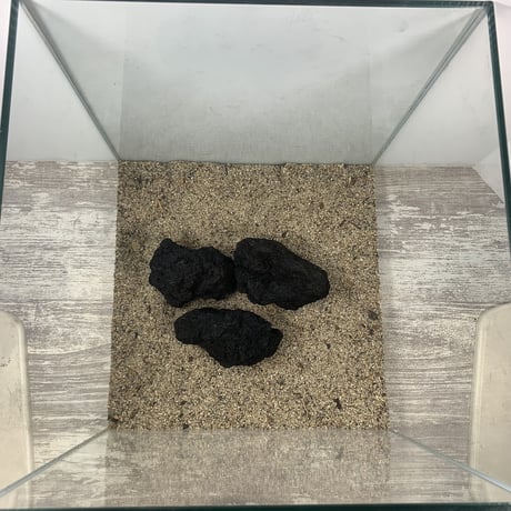 ブラック溶岩石Mサイズ   (約10cm〜15cm)　 ３個セット