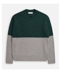CLOSED Men's/ﾊﾞｲｶﾗｰｸﾙｰﾈｯｸﾆｯﾄ/Fir green