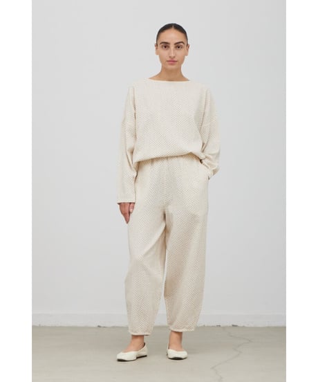 Dot Relaxed Pants/Cotton 100%/Ivory