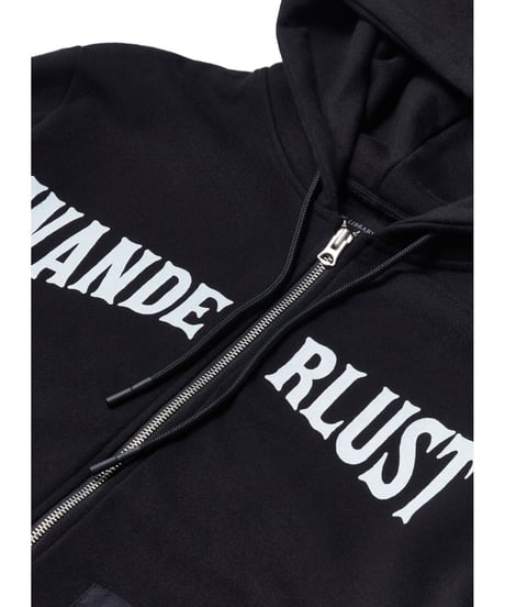 Tee Library/フードジップスエットジャケット/ブラック