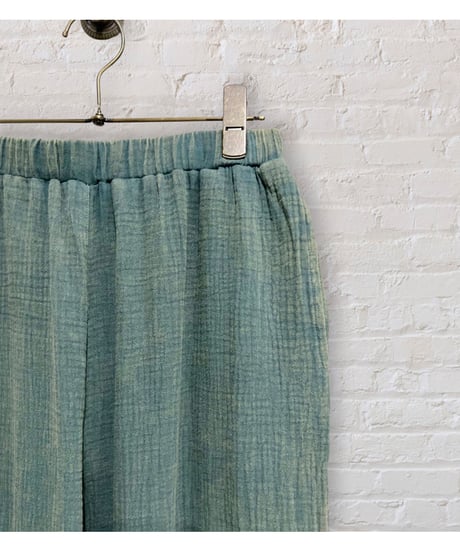 【残り僅か】Double Gauze/Washed Pant/Mineral green