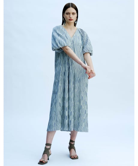 TEIJA/ドレス/ｺｯﾄﾝｽﾄﾗｲﾌﾟ・ﾌﾟﾘｰﾂ