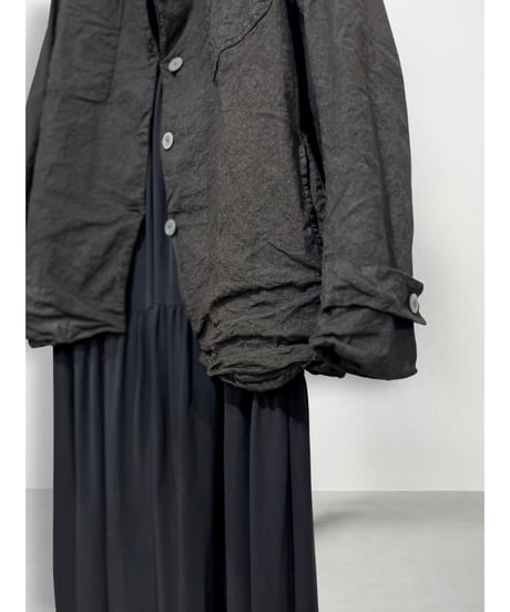 Aequamente/シルクストレッチドレス/Black