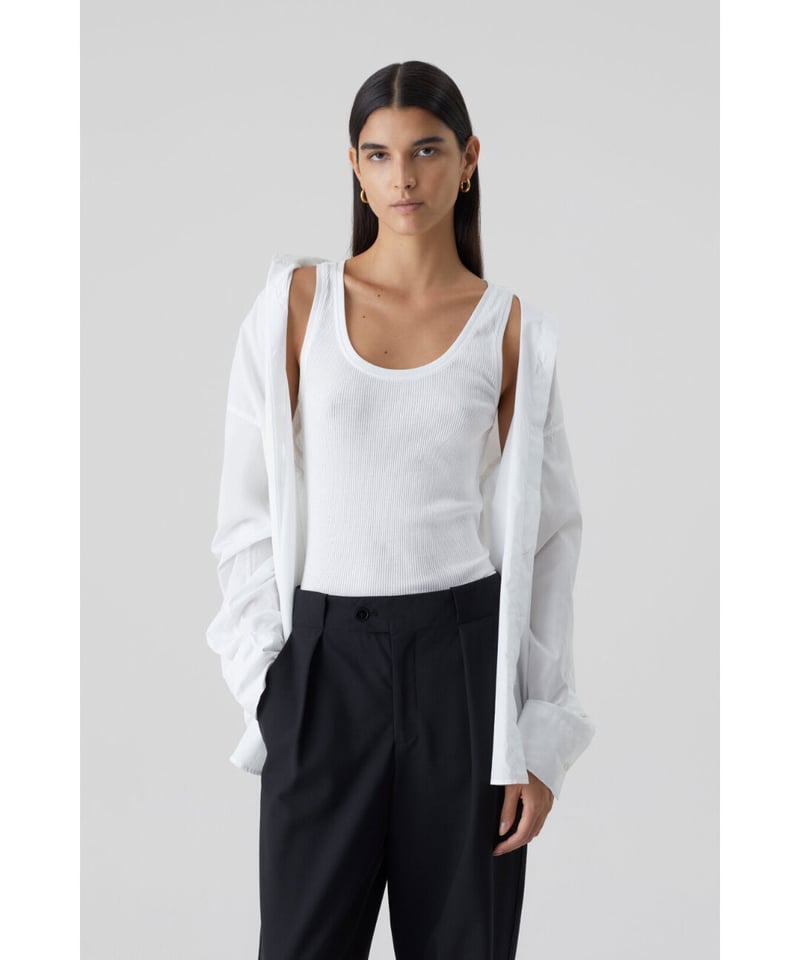 D&G☆ made in Italy カットソー/タンクトップ 残り僅か】CLOSED/LOGOタンクトップカットソー/Black, White | ETTA
