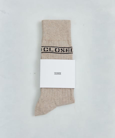 【残り僅か】CLOSED Unisex ソックス/Muddy beige 2サイズ