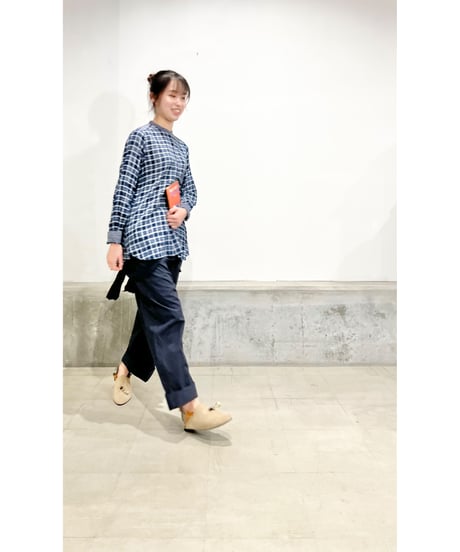 スエードミュール8/ベージュ&オレンジ系/22.5〜23㎝