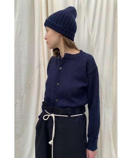 VONSONO/ｱﾙﾊﾟｶ&ｵｰｶﾞﾆｯｸｳｰﾙ・Beanie/Navy