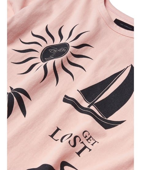 【残り僅か】Tee Library/ルーズロングTシャツ/アースピンク