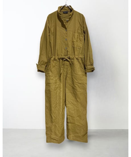 【残り僅か】Aequamente/ｺｯﾄﾝ＆ｳｰﾙ・ﾒﾀﾙJump suit/Olive brown