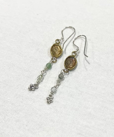 nina des criquets/Heart motif petite earrings/4sp-03