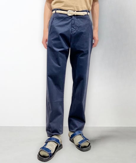 Men'sコットンストレッチパンツ/HannohWessel/ネイビー