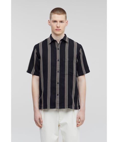 CLOSED Men's/コットン&リネンシャツ/Black  stripes