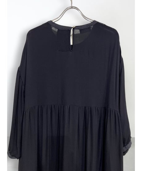 Aequamente/シルクストレッチドレス/Black