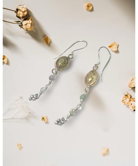 nina des criquets/Heart motif petite earrings/4sp-03