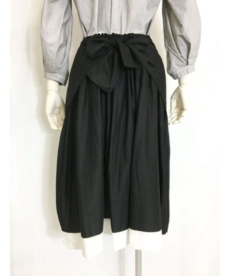 Lady'sコットンスカート（ブラック)/HannohWessel 36