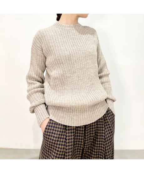 【残り僅か】Knit brary/the Ribbed Knit 100% Peruvian Highland wool