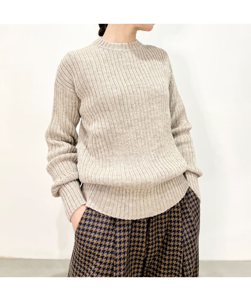 残り僅か】Knit brary/the Ribbed Knit 100% Peruvian