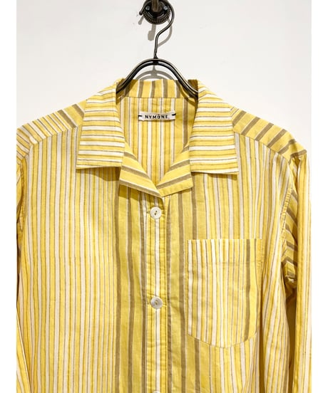 NY Mane/コットンロングシャツ/Yellow stripes