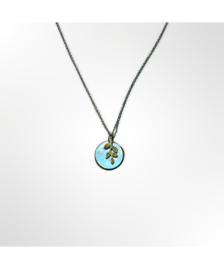 Mother of Pearl and Leaf ネックレス（シルバーチェーン）
