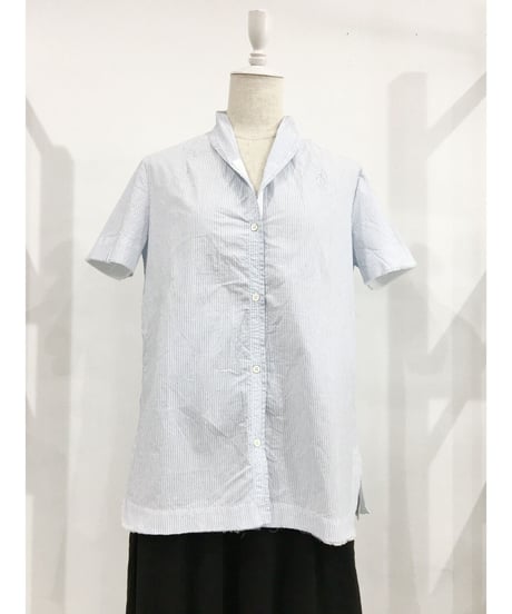 Lady'sコットンシャツ(ブルーストライプ)/HannohWessel/38