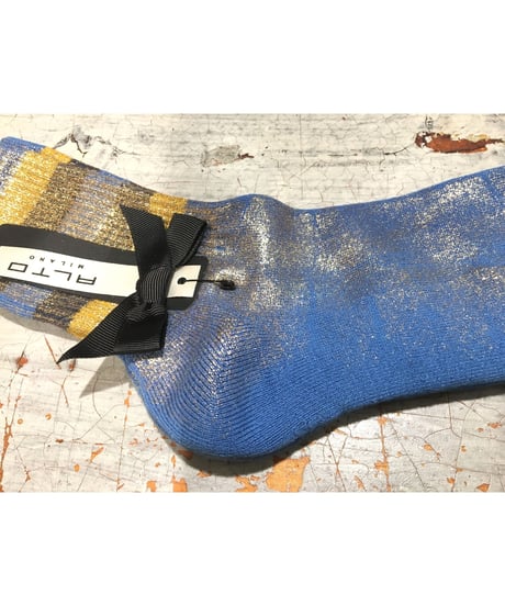 ｼｰｱｲﾗﾝﾄﾞｺｯﾄﾝ箔ﾌﾟﾘﾝﾄｿｯｸｽ/ｱｽﾞｰﾛ×ﾌﾞﾛﾝｽﾞ