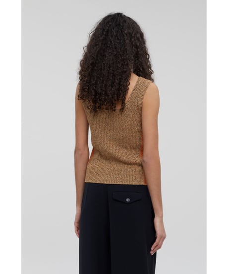 CLOSED/リネンニットタンクTOP/Brasil nut