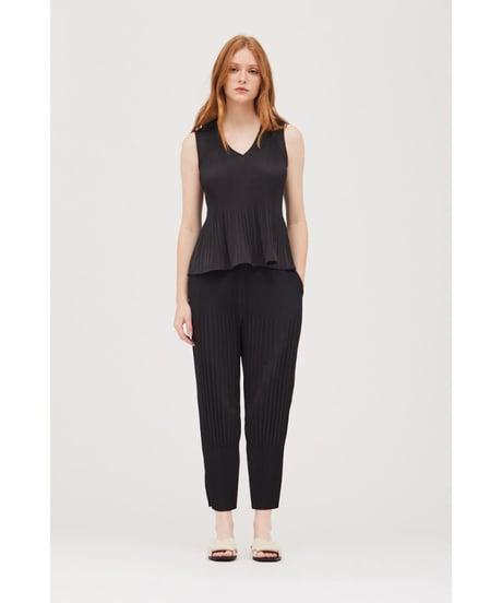 【残り僅か】Pleated Pants/Black ブラック