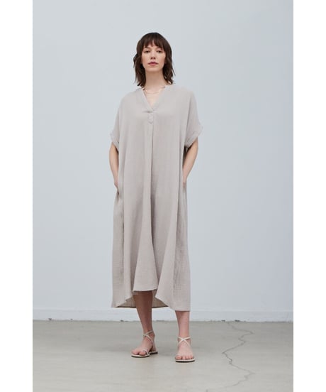 【残り僅か】Cotton Gauze/Midi Dress/Haze