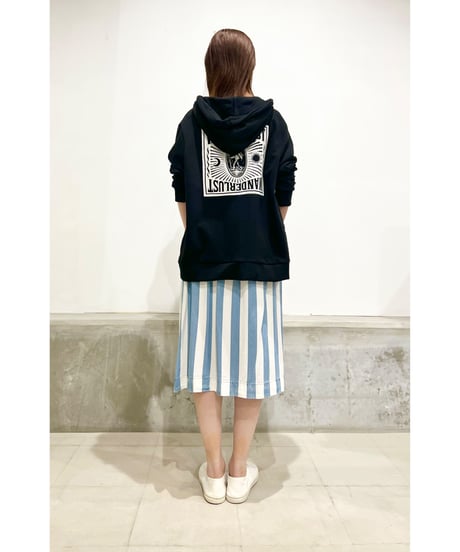 Tee Library/フードジップスエットジャケット/ブラック