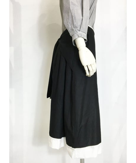 Lady'sコットンスカート（ブラック)/HannohWessel 36
