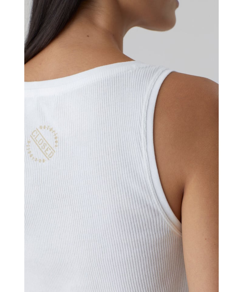 残り僅か】CLOSED/LOGOタンクトップカットソー/Black, White | ETTA