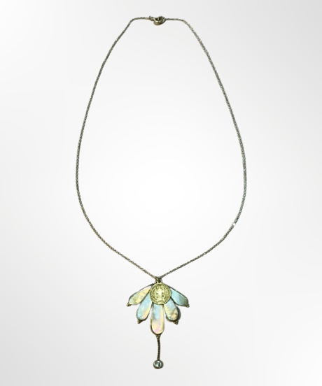 nina des criquets/Mother of Pearl and Maria ネックレス（シルバーチェーン）