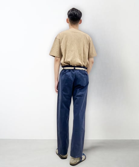 Men'sコットンストレッチパンツ/HannohWessel/ネイビー