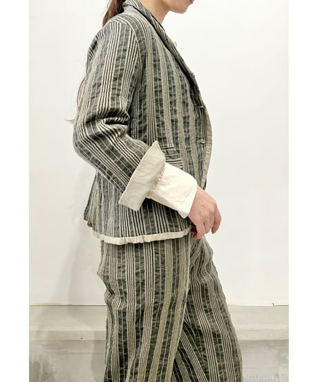 Hannoh wessel/ウール＆コットンショートジャケット/サンドベージュ