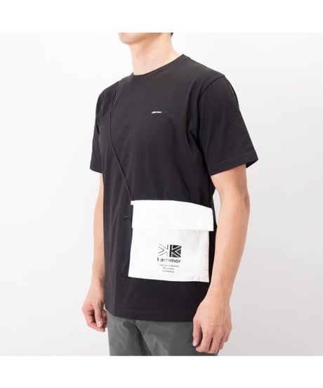 【残り僅か】Karrimor+Transit/Men'sサコッシュ付Tシャツ/ブラック
