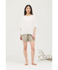 Solid over sizeトップス/Relax/Off white