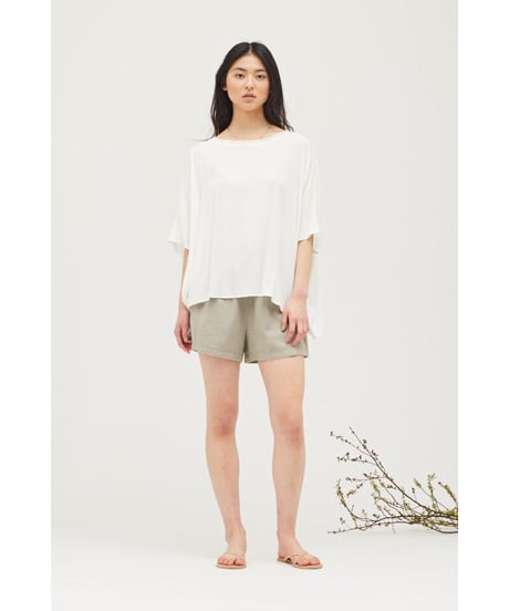 Solid over sizeトップス/Relax/Off white