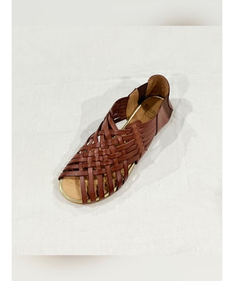 【残り僅か】BIANCA/メッシュレザーシューズ/Brown