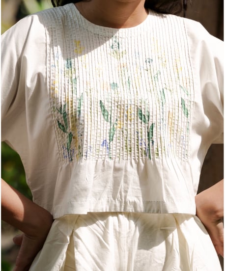 Jane Pin tuck top/Multi