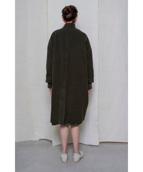 【残り僅か】Hannoh wessel/ウール&カシミヤロングコート/Dark brown