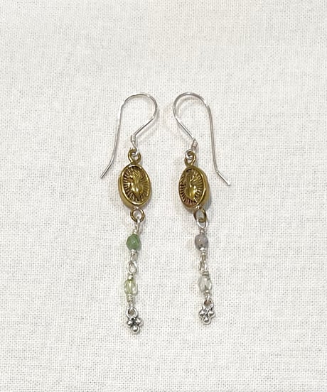 nina des criquets/Heart motif petite earrings/4sp-03