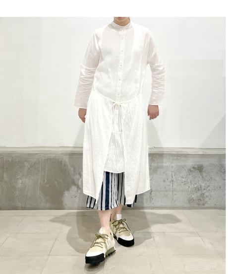 Hannoh wessel/コットンメタルパンツ/グレー＆ネイビー