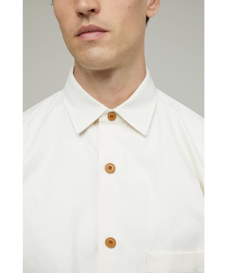 CLOSED Men's/コットン＆リネンシャツ/エクリュ