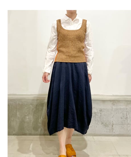 CLOSED/リネンニットタンクTOP/Brasil nut