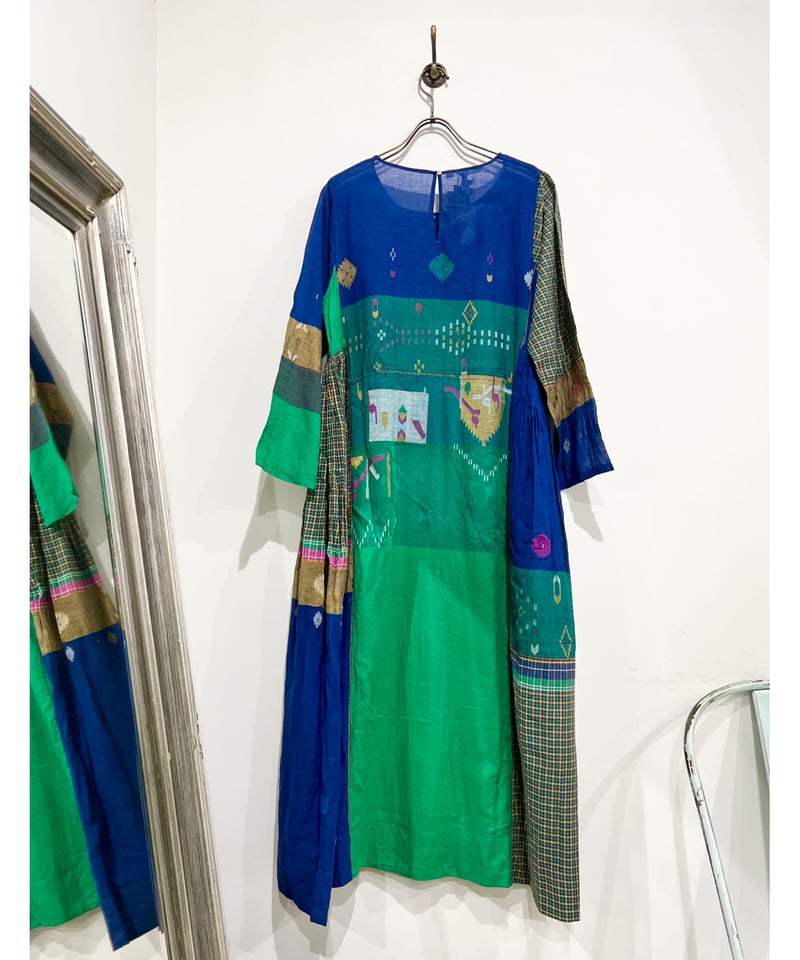 injiri/コットンドレス/マルチブルー | ETTA